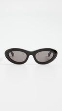 Bottega Veneta Women New Entry Oval Sunglasses Black OS