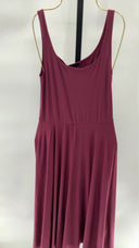 Quince Women's Tencel Jersey Fit & Flare Dress Wine Basic Sleeved S
