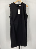 Quince Womens Italian Wool Sleeveless Dress Black Basic Sleeved 14