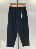 Quince Womens Organic Stretch Cotton Twill Barrel Pants - 27" Black L