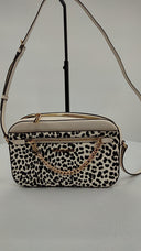 Michael Kors Womens Jet Set Large Leopard-Print Calf Hair Crossbody Bag Bags