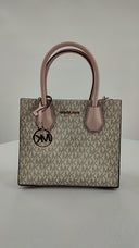 Michael Kors Womens Mercer Medium Logo And Leather Crossbody Bag Pink Bags