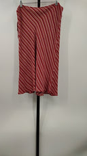 Angie Womens Striped Midi Skirt Red M