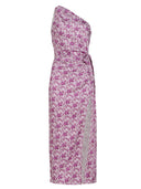 Cami Nyc Women Nanu Paisley One-Shoulder Midi-Dress Basic Purple
