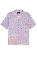 Allsaints Men Tikal Short Sleeve Shirt Sleeved Top Purple S