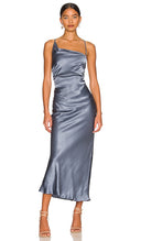 Shona Joy Women La Lune Asymmetrical Bias Cowl Midi Dress Blue 4