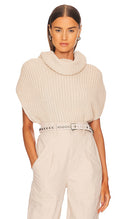 525 Women Cate Sleeveless Turtleneck Sweater Sleeved Top Cream S