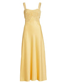 Simkhai Women Roberta Fossil Crochet Maxi Dress Yellow 10