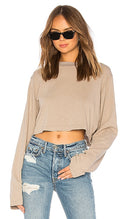 Cotton Citizen Women Tokyo Crop Shirt Sleeved Top Brown M