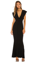 Norma Kamali Women X Revolve V Neck Rectangle Gown Black M