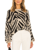 Show Me Your Mumu Women Duke Sweater Sleeved Top Cream M