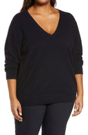 Vince Women Weekend Cashmere Sweater Black XL