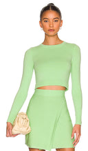 Joostricot Women Long Sleeve Crop Top Green L