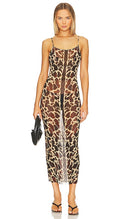Weworewhat Women Mesh Scoop Maxi Slip Dress Brown XS