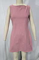Reformation Women Citron Linen Dress Basic Sleeved Pink 10