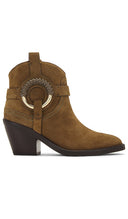 See By Chloe Women Hana Bootie Shoes Green 36