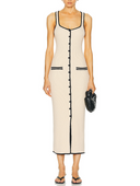 L'Academie Women Marianna Havilah Midi Dress Basic Sleeved Cream L