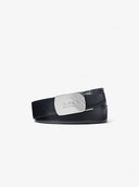Michael Kors Men's Reversible Logo And Leather Belt Admrl/Plblue Blue OS