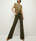Veronica Beard Women Crosbie Slim Wide-Leg Pants Green 28