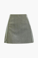 Helmut Lang Women Checked Cotton-Blend Mini Skirt Basic Gray Us 2