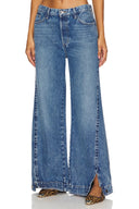 Favorite Daughter Women The Oliver Ultimate Baggy Wide Leg Pants Blue 26