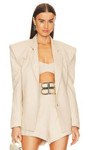 Bronx And Banco Women Capri Blazer Suit Jacket Cream M