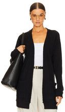 Bobi Women Pocket Cardigan Sleeved Top Black M