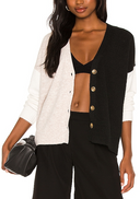 Central Park West Women Robbie Cardigan Sleeved Top Black M