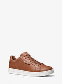 Michael Kors Men Keating Leather Sneaker Shoes Brown 8.5