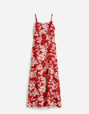 Madewell Women's Square-Neck Tank Dress Exploded Red Floral Basic Sleeved 14