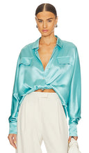 Bubish Women Celeste Shirt Blouse Sleeved Top Blue M