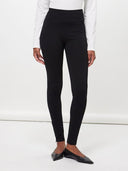 Toteme Women Zipped-Cuff Jersey Leggings Black XL
