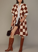 Hutch Women Oversized Collar Juni Wrap Coat Outerwear Brown M