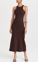 Pixie Market Women Delilah Cotton Ribbed Tank Dress Brown M