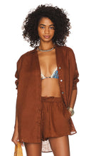 Lspace Women Rio Tunic Sleeved Top Brown L