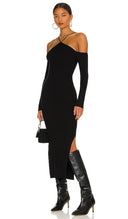 Line & Dot Women Amanda Sweater Midi Dress Basic Sleeved Black M