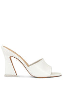 Black Suede Studio Women Nadya Mule Sandal White 38.5