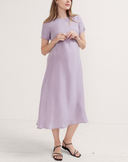 Hatch Women The James Dress Basic Sleeved Purple 1