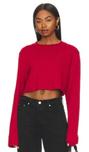 Cotton Citizen Women Tokyo Crop Shirt Sleeved Top Red L