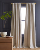 Quince Cotton Slub Room Darkening Curtain 48x108 Natural Tan Misc. OS