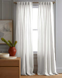 Quince Home European Linen Curtain White 48x84