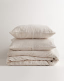 Quince Home European Linen Duvet Cover Set Sand Bedding Full/Queen