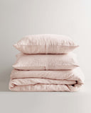 Quince Home European Linen Duvet Cover Set Soft Blush Bedding Full/Queen