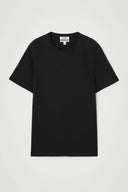 COS Men's Regular Cotton T-Shirt Black Sleeved Top XS