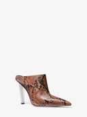 Michael Kors Halle Mule Pump Shoes Brown 7