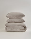 Quince Luxury Organic Sateen Duvet Cover Set Light Grey Bedding Cal King