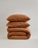 Quince Organic Airy Gauze Duvet Cover Set Terracotta Bedding Cal King