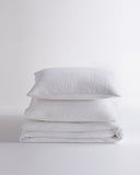 Quince Organic Luxe Waffle Duvet Cover Set White Bedding Cal King