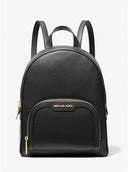 Michael Kors Women's Jaycee Pebbled Leather Backpack Black Bags