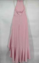 Lulus Women's Majestic Perfection Pink Ruffled Halter Maxi Dress Small Revive